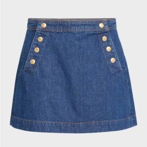 Frame Denim A-Line Skirt with Gold Buttons - Sz 29